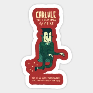 carlyle, the christmas vampire 1 Sticker